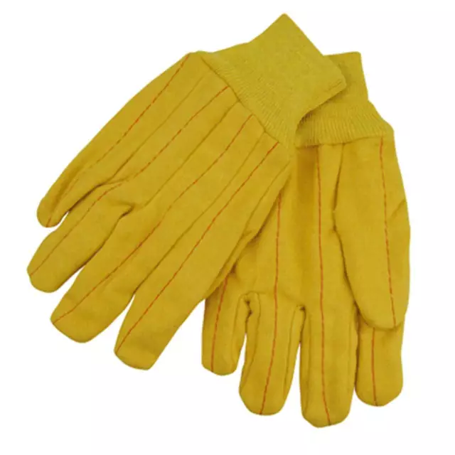 Black Stallion 4078 Gold Cotton Nap Chore Gloves Large 12 pack