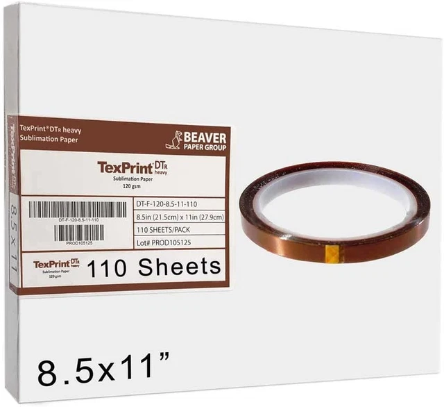 Texprint R Sublimation Paper 8.5X11 for Ricoh Printers, Dye Sublimatio