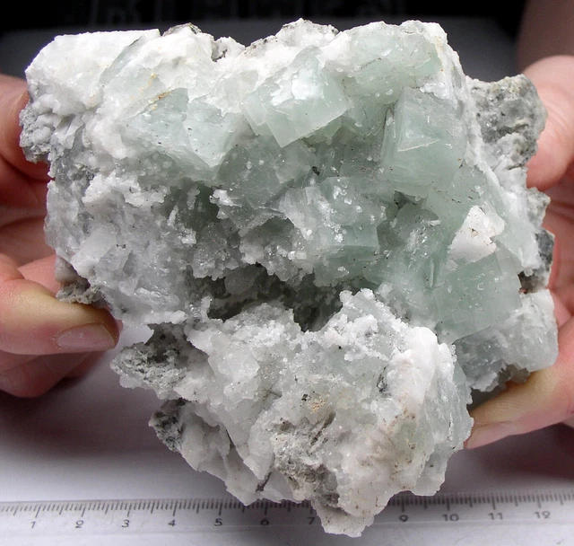 FLUORIT auf Quarz Flußspatgrube Schönbrunn Vogtland Sachsen 0,524kg !!!