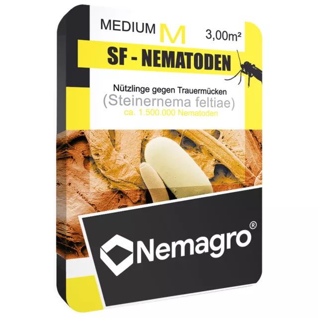 Nemagro® SF-Nematoden M - 1,5mio für 15 Pflanzen - Erste Wahl gegen Trauermücken