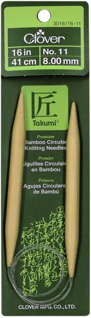 3 Pack Takumi Bamboo Circular Knitting Needles 16"-Size 11/8mm 1616-11