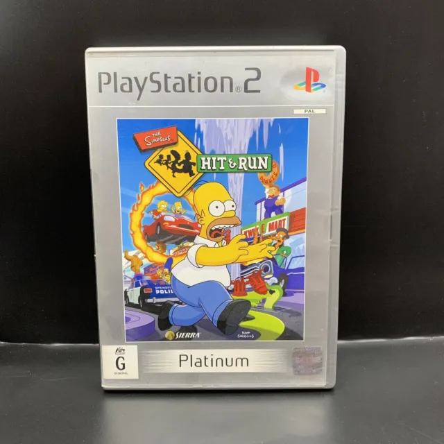 Simpsons Hit And Run Playstation 2 Ps2 Pal Cover Only No Game