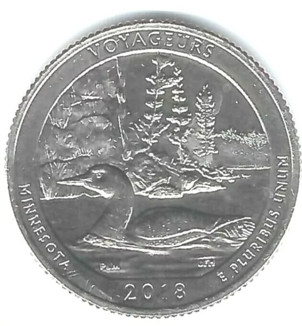 2018-S Brilliant Uncirculated Voyageurs National Park (MN) 25 Cent Coin!