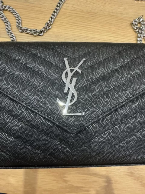 YSL SAINT LAURENT Handbag Classic Cassandre Chain Wallet Bag Leather £ ...