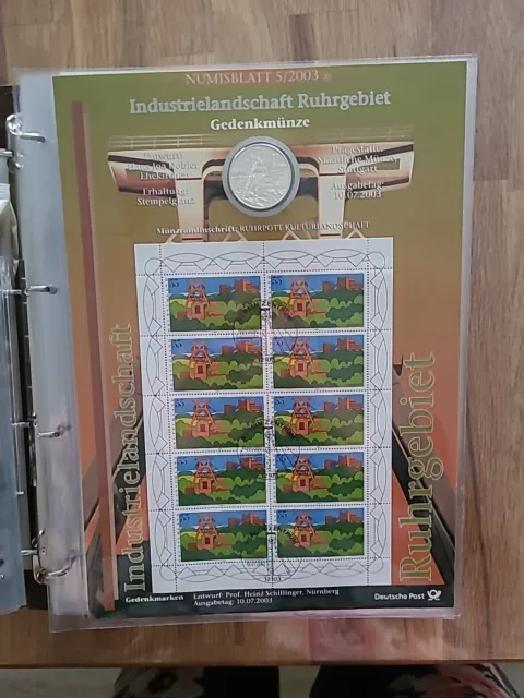 BRD 10 Euro 2003 Industrielandschaft Ruhrgebiet - Numisblatt st