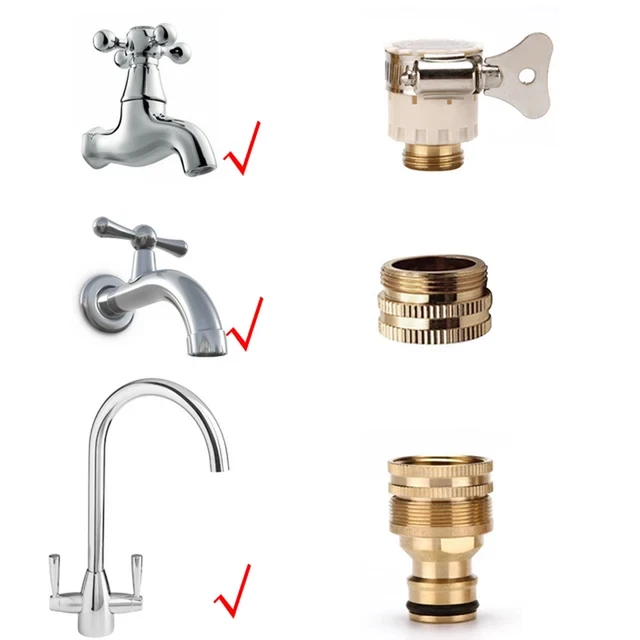 Universal Tap Kitchen Brass Adapters Faucet Tap Connector Mixer Hose Adaptor Bas