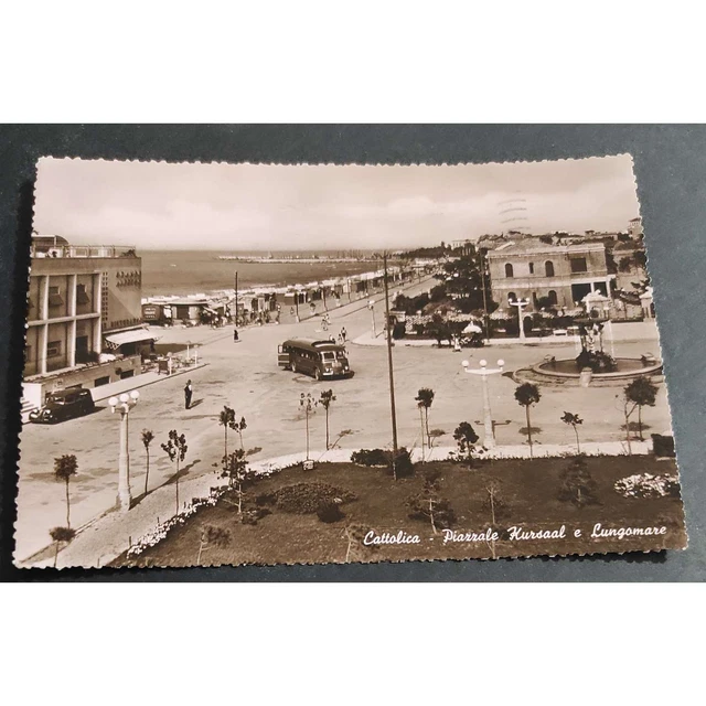 Cartolina Cattolica - Piazzale Kursaal e Lungomare