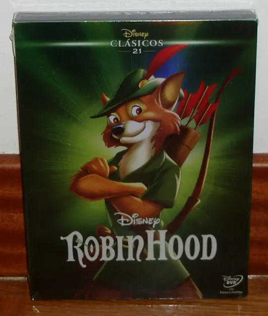 Robin Hood Clasico Disney Nº 21 Dvd Nuevo Precintado Slipcover Animacion R2