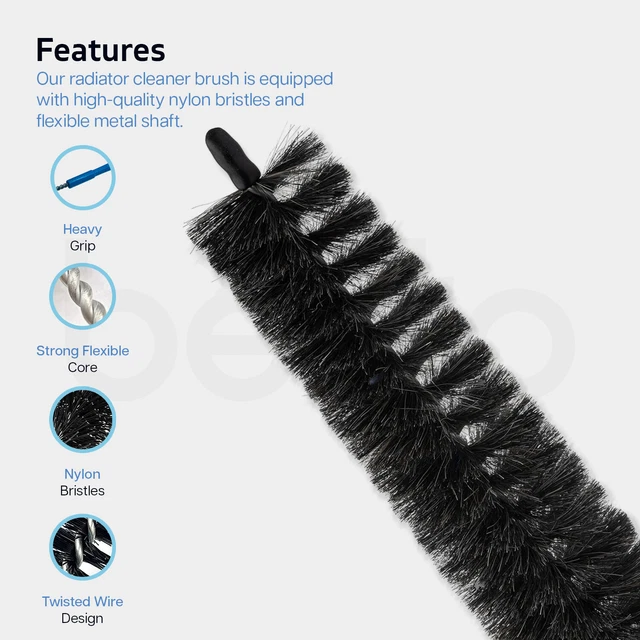 Long Flexible 70cm Radiator Cleaning Brush – Duster Tool For Hard-to-Reach Heaters