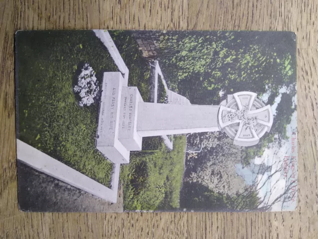 Hampshire postcard - Charles Kingsley's Grave, Eversley posted 1907