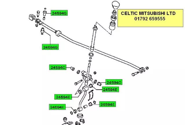 Genuine Mitsubishi Spacestar Manual Gear Box Linkage Bush Kit