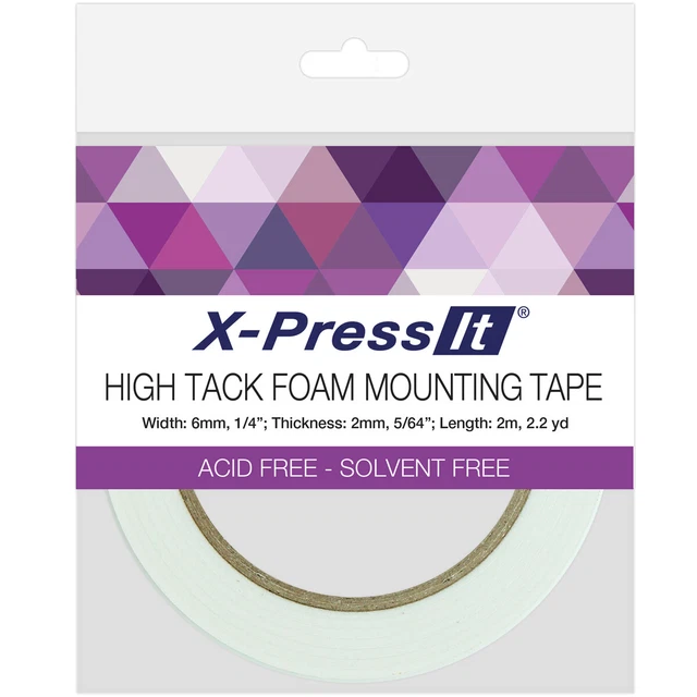Paquete de 4 cintas de montaje de espuma de alta tack X-Press It - 0,25"X2,2 yardas -FTH6