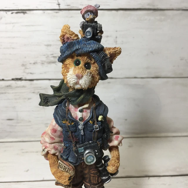 Boyds Bears The Birdwatcher Cat Figurine Photographer Audoban P. Pussywillow