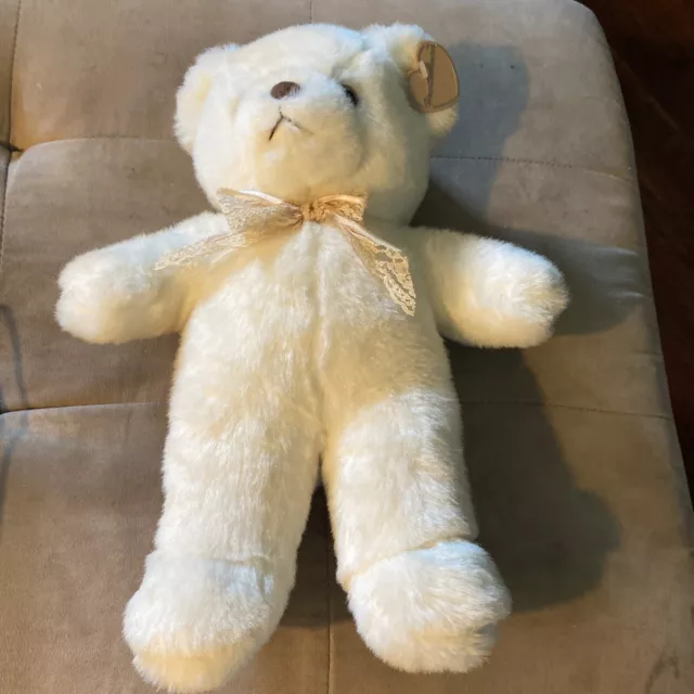 Teddy Bear Plush Stuffed Animal Toy 16" Vintage The Summit Collection White Soft