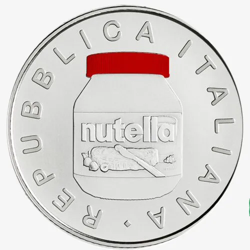 Italie Nutella - Coffret Triptyque Vert blanc rouge - 3 X 5 Euros Argent  Couleur ITALIE 2021 - Excellence italienne