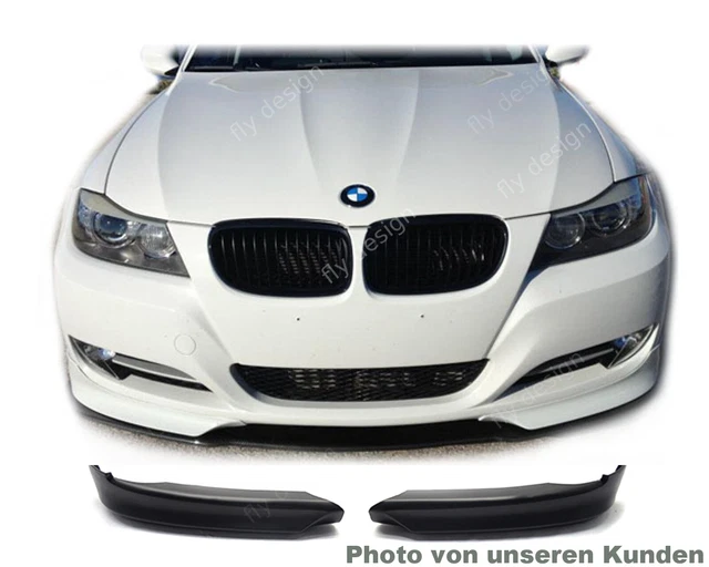 Alerón Delantero ABS BMW Serie 3 E90 E91 Negro Mate Sonderaktion Frontspoiler Spoilerecken Aus ABS Passend Für BMW E90 E91 3er VFL Alerón Delantero BMW E90