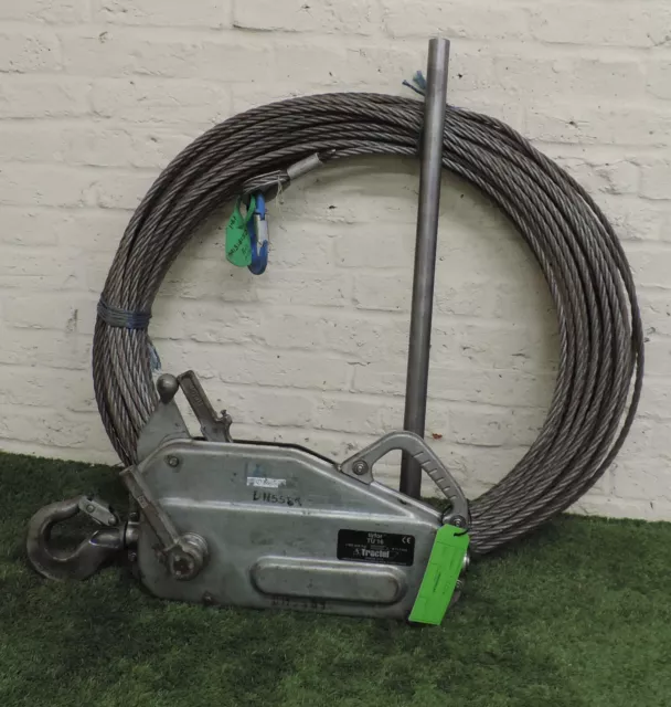 Tirfor TU16 Winch C/W 50mtr Cable & Steel Tube Handle 1600kg Winch   REF 1984