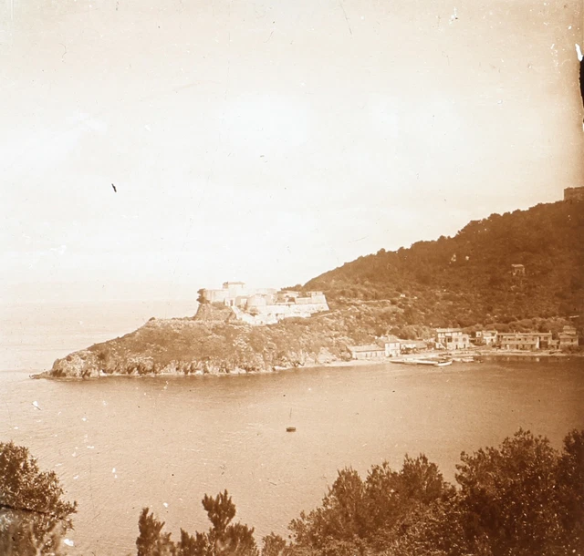 FRANCE Port-Cros Île à Hyères c1930 Photo Plaque de verre Vintage V36L5n16