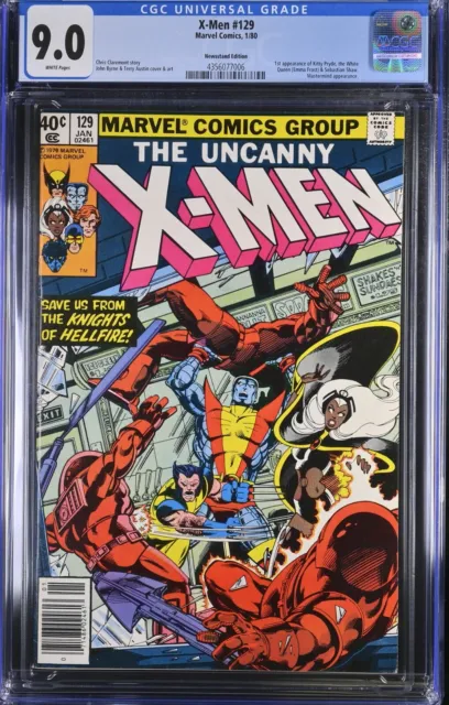 Uncanny X-Men #129 (Marvel, 1980) 1st Kitty Pryde & Emma Frost NS WP CGC 9.0