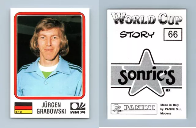 Jurgen Grabowski - Germany #66 World Cup Story 1990 Panini Sticker