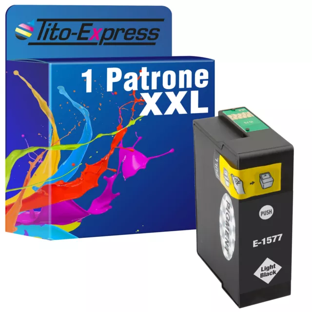 Patrone XXL PlatinumSerie für Epson TE1577 Light Black Stylus Photo R 3000