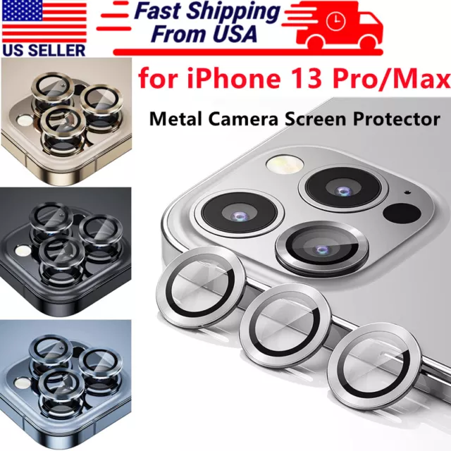 FOR APPLE IPHONE 12 13 Pro/Max 3 PC Ring Tempered Glass Camera Lens