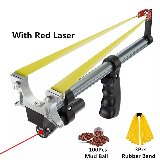 Lance Pierre Fronde + Laser Viseur Professionnel Slingshot Long