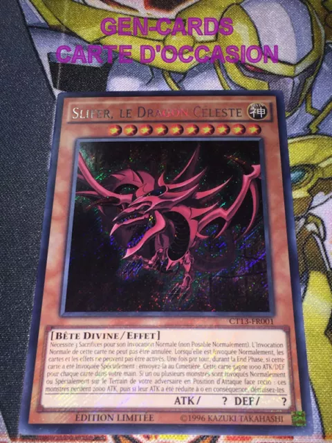 Occasion Carte Yu Gi Oh SLIFER, LE DRAGON CELESTE CT13-FR001