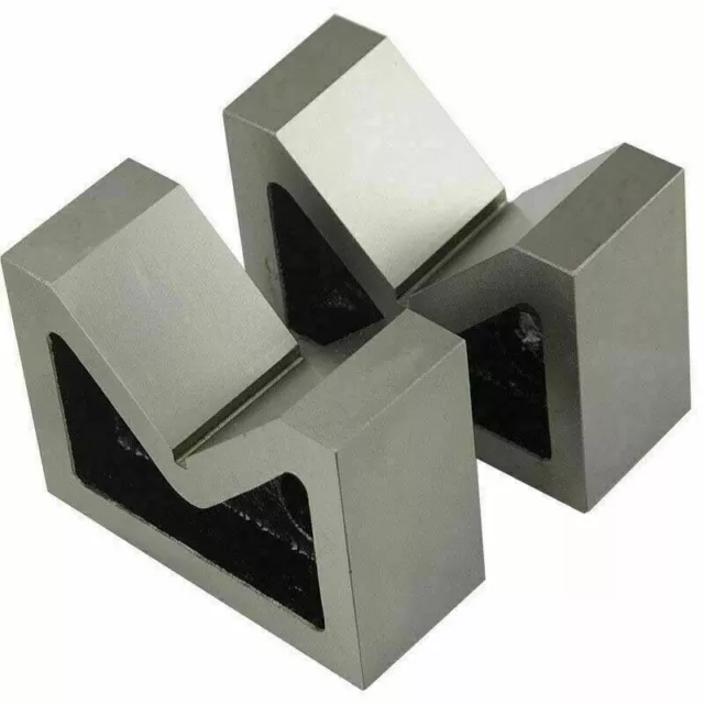 Set of 2 Pcs Cast Iron V-Block 6" Long 6" x 2" x 4" inch