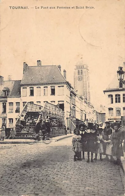 Belgique - TOURNAI (Hainaut) Le Pont aux Pommes et Saint-Brice