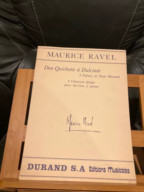 Ravel Chanson à boire Don Quichotte n°3 partition baryton piano éditions Durand