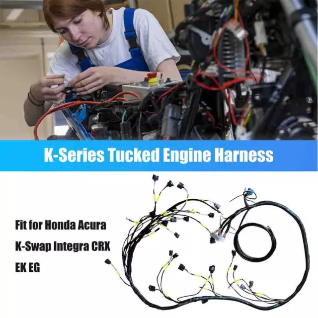 K20 K24 K-Series Tucked Engine Harness fit Honda Acura K-Swap 02-04 RSX Type NEW