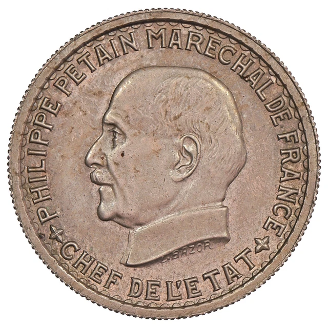 Pièce De Monnaie Française 5 Francs Bazor 1941 ESSAI (non Adopté) - État FDC, Cupronickel - Collection