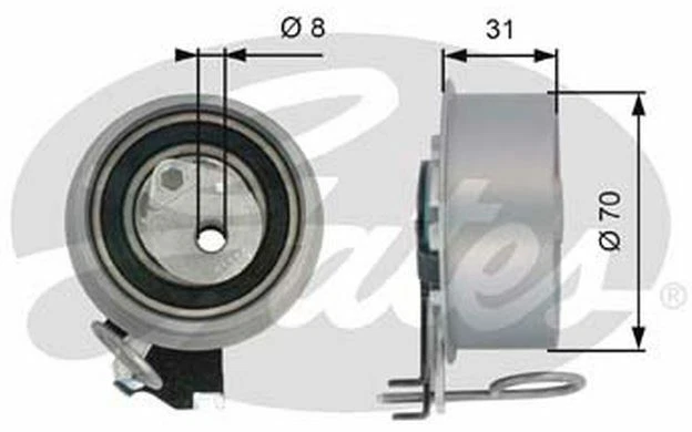 GATES Galet tendeur pour HYUNDAI COUPE T43135 - Pièces Auto Mister Auto