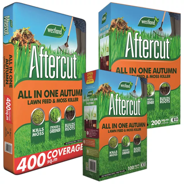 Aftercut All in One Autumn Lawn Feed & Moss Killer Care Garden Health Westland