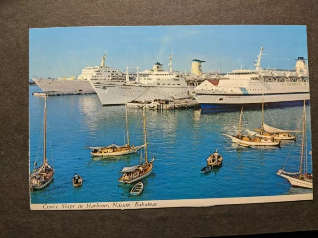 Cruise Ship FREEPORT Naval Cover unused postcard NASSAU, BAHAMAS