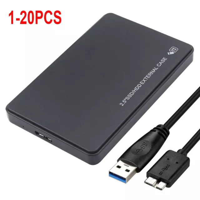 LOT 20x 2.5" SATA USB 3.0 Hard Drive Disk HDD SSD Enclosure External Laptop Case