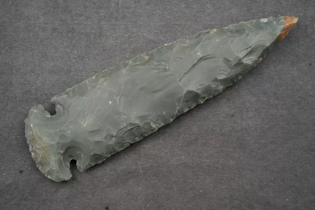 5.5" Flint Spearhead Ohio Collection Spear Point Knife Blade Arrowhead 219