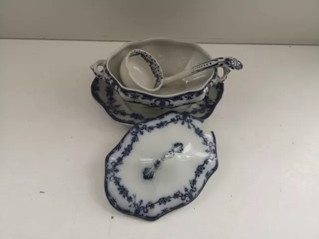 Adderley's Ltd Alexis Pattern Gravy Sauce Tureen with Lid and Spoon