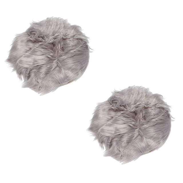 2X Faux Sheepskin Wool Carpet 30 x 30 cm Soft Longhair Decorative Carpet Cu D6B2