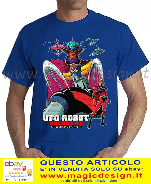 T-SHIRT GOLDRAKE UFO ROBOT TSHIRT actarus RE VEGA ANNI 80 ANIME TG. FINO 5XL