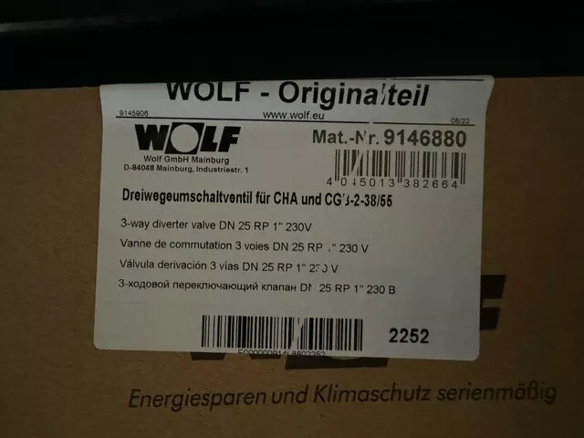 Wolf Dreiwegeumschaltventil 1 Heizung/Kühlung 230V für BWL-1S