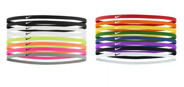 Nike Haarband Elastic Hairband Unisex Fitnessband Sportband Stirnband 8er Pack