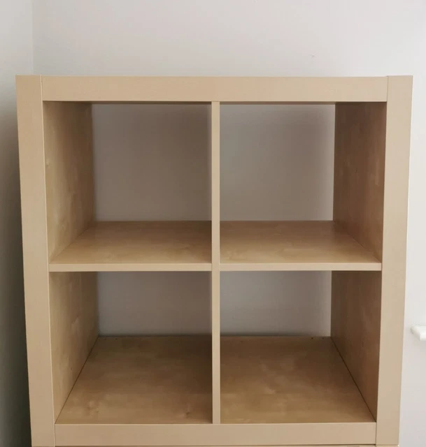 IKEA KALLAX SHELVING unit white stained oak effect 2x2 Used £6.50