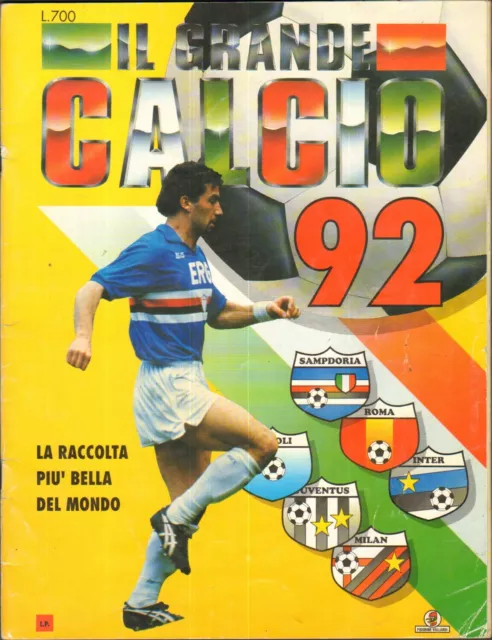 Album figurine Calciatori IL GRANDE CALCIO 1992, 92. Vallardi. Incompleto con...