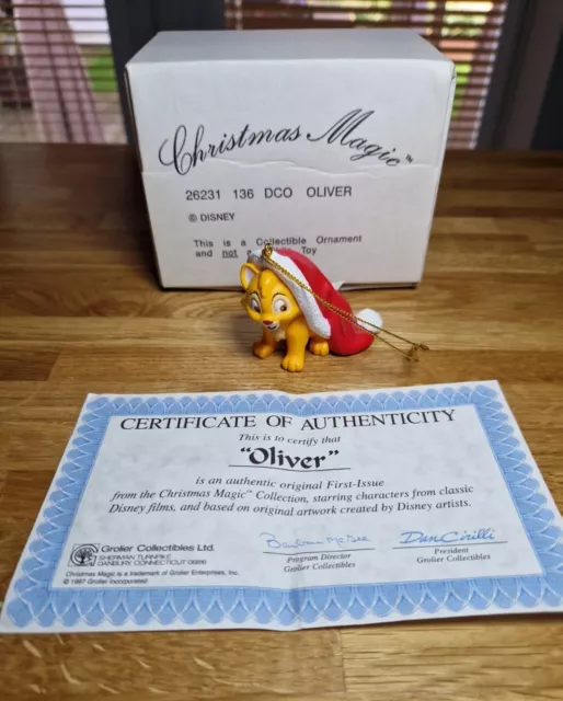 Oliver Disney Grolier Christmas Ornament Presidents Edition With Certificate