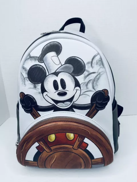 HKDL - Mickey Mouse Steamboat Willie Loungefly Mini Backpack  (Disney100)【Ready Stock】