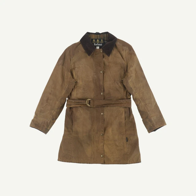 Barbour Womens Brown Cotton Coat 34" 10 Barbour Womens Brown Cotton Coat 34" 10