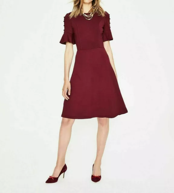 BODEN ALEXIS Jersey dress size 12 petite mulled wine colour J0267 B9A 24.99 PicClick UK