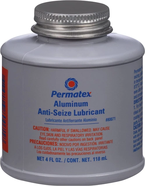 Permatex 80071 Anti-Seize Lubricant with Brush Top Bottle, 4 oz. Pack of 1